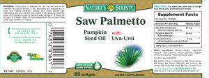 Saw Palmetto Pumpkin Seed Oil With Uva-U