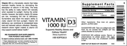 Vitamin D3 1000 IU