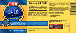 Sublingual B-12 2,500 mcg Natural Cherry