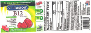 B12 500 mcg Natural Raspberry Flavor