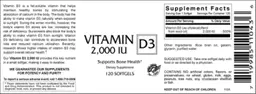 Vitamin D3 2,000 IU
