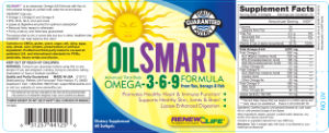Label for OilSMART Omega-3-6-9