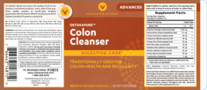 Label for Colon Cleanser