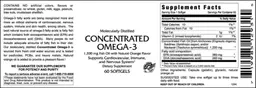 Label for Concentrated Omega-3