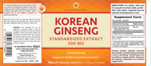 Korean Ginseng 500 mg