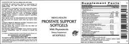 Label for Prostate Support Softgels