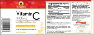 Vitamin C 1000 mg With Natural Rose Hips