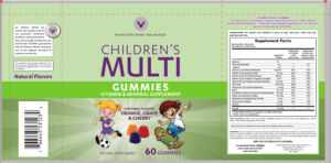 Label for Children's Multi Gummies