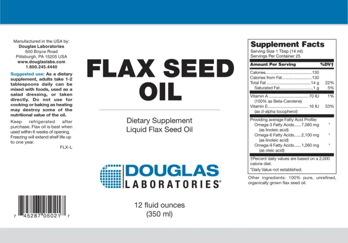 Label for Flax Seed Oil