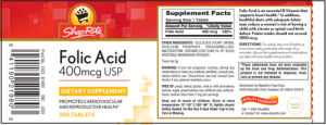 Folic Acid 400 mcg USP