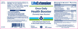 Label for Once-Daily Health Booster