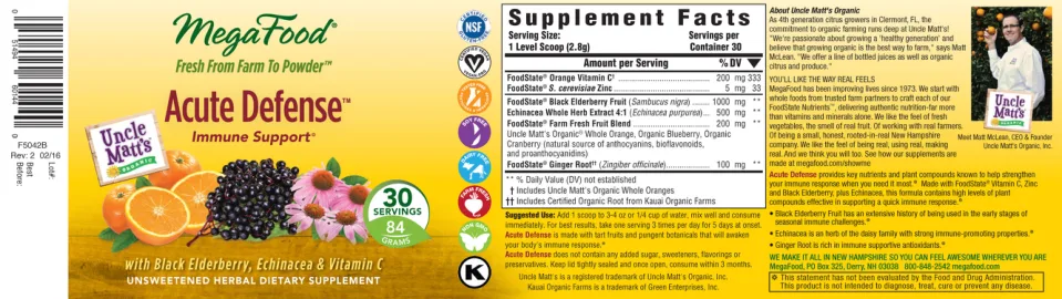 Label for Acute Defense