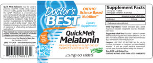 Quick Melt Melatonin 2.5 mg