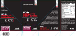 Electrolyte Energy Gummies Dark Cherry