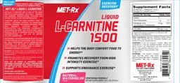 Label for Liquid L-Carnitine 1500 Natural Watermelon Flavor