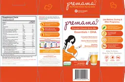 Label for Premama Essentials + DHA Natural Citrus Flavor