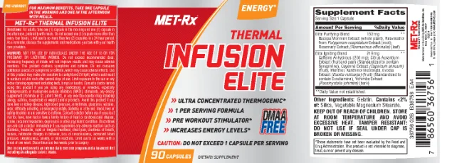 Label for Thermal Infusion Elite