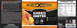 Label for Super Advanced Shred Igniter Citrus Punch