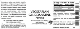 Vegetarian Glucosamine 750 mg