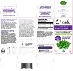 Label for Holy Basil Smoothie Booster