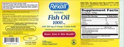 Label for Fish Oil 1000 mg