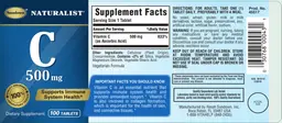 Label for C 500 mg