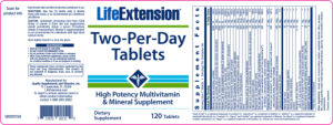 Label for Two-Per-Day Tablets