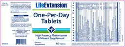 Label for One-Per-Day Tablets