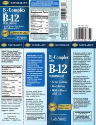 Label for B-Complex With B-12 Sublingual
