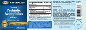 Chewable Probiotic Acidophilus With Lact
