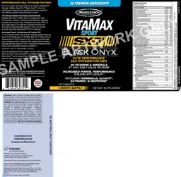 Label for VitaMax Sport SX-7 Black Onyx