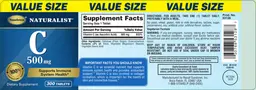 Label for C 500 mg