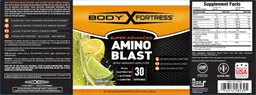 Label for Super Advanced Amino Blast Lemon Lime