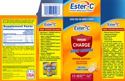 Label for Ester-C Immune Charge Quick Dissolve Orange Flavor