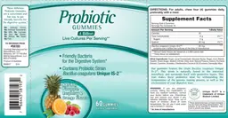 Label for Probiotic Gummies
