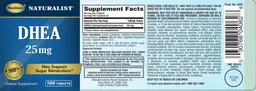 Label for DHEA 25 mg