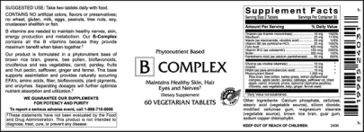 Label for B Complex