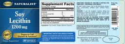 Label for Soy Lecithin 1200 mg