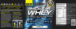 Label for Micellar Whey Vanilla