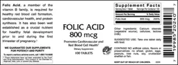 Folic Acid 800 mcg