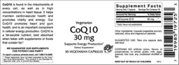 Label for CoQ10 30 mg