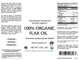 100% Organic Flax Oil