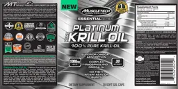 Label for Platinum Pure Krill Oil