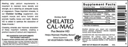 Label for Chelated Cal-Mag