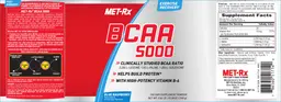 Label for BCAA 5000 Blue Raspberry
