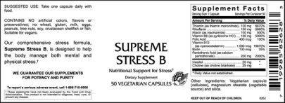 Label for Supreme Stress B