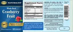 Label for Whole Herb Cranberry Fruit
