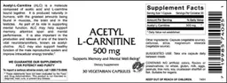 Acetyl L-Carnitine 500 mg