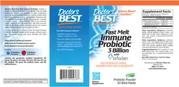 Label for Fast Melt Immune Probiotic 3 Billion With Bifodan
