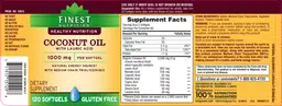 Label for Coconut Oil With Lauric Acid 1000 mg
